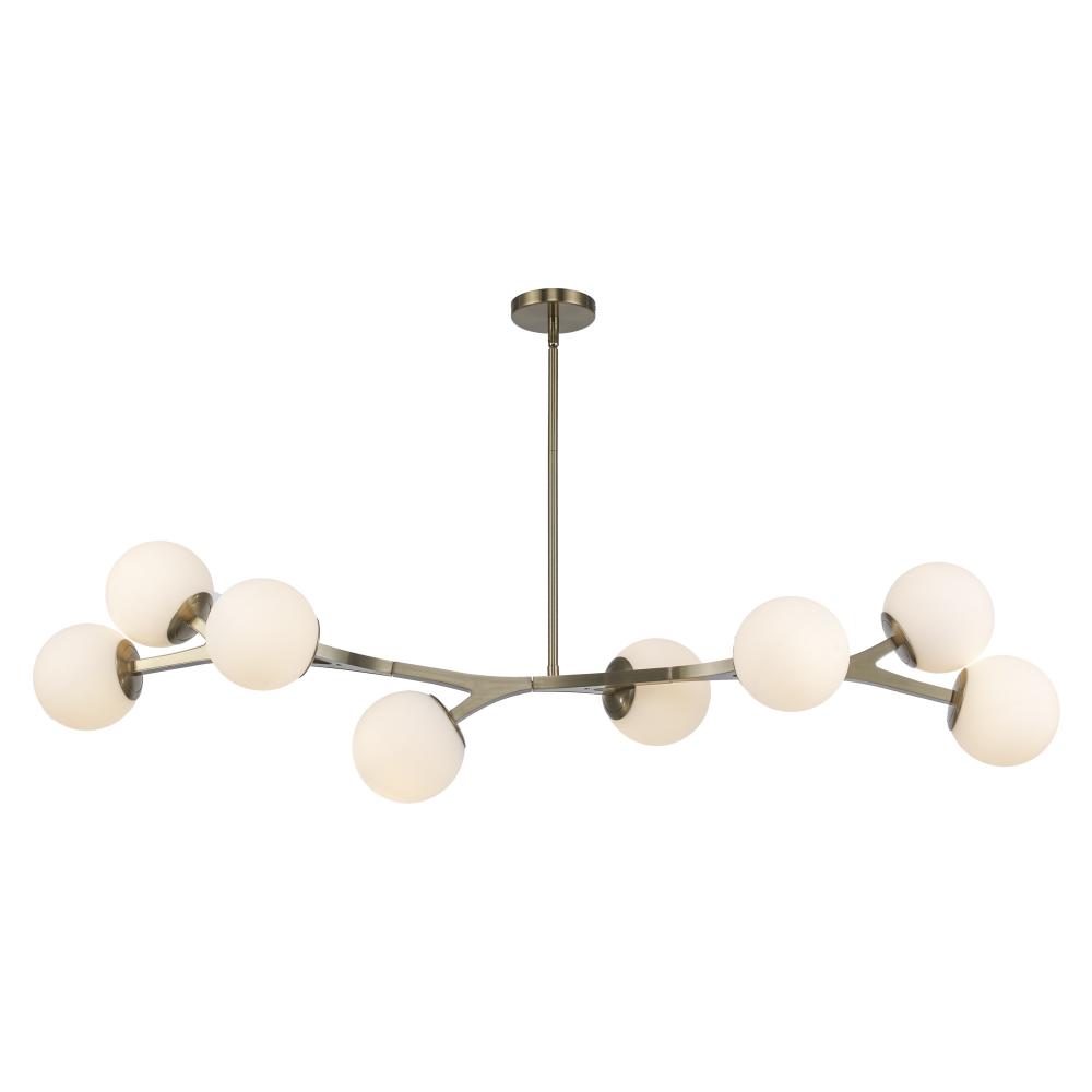 8LT PENDANT-ANGLED ARMS-WHITE